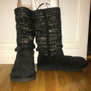 UGG Australia Black Glitter Boots